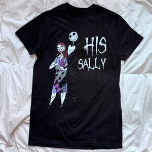 The nightmare before christmas his sally black graphic tee sz S jack skellington